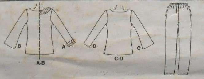 McCALLS 3467 TOPS & PULL-ON PANTS SIZE S-M (8-14) COMPLETE MOSTLY UNCUT -PANTS CUT TO M12-14