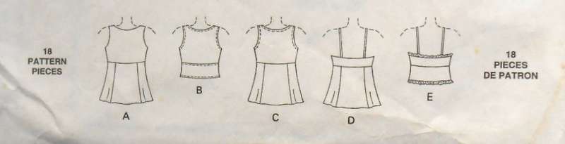 McCALLS 7660 PRINCESS SEAMED EMPIRE WAIST TOPS SIZE 12-14-16 COMPLETE-CUT TO 16