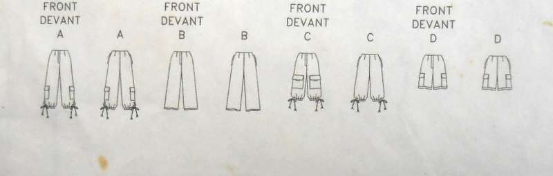 BUTTERICK 3528 LOOSE FITTING SLIGHTLY BELOW THE WAIST PANTS SIZE 12-14-16 COMPLETE-CUT TO 16