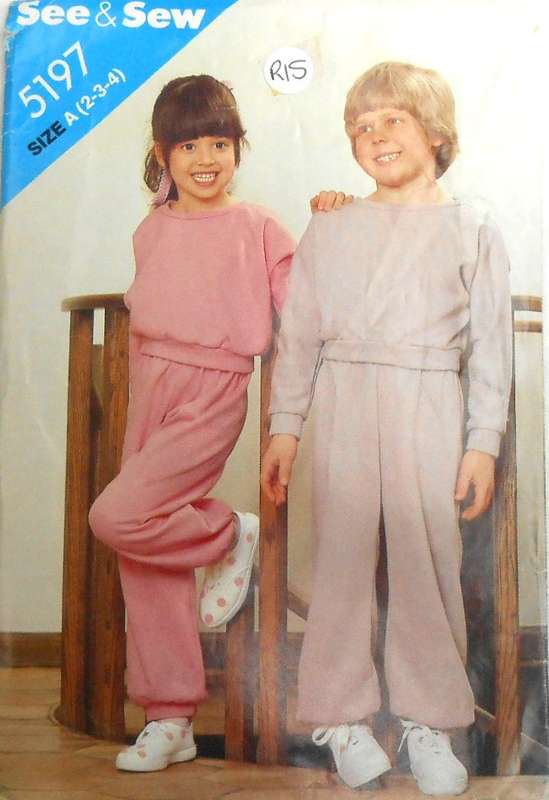 BUTTERICK 5197 KIDS TRACKSUIT TOP & PANTS SIZE 2-3-4 YEARS-COMPLETE