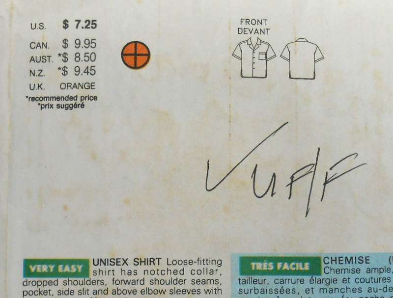 BUTTERICK 5520 UNISEX SHIRT SIZE L-XL (16-22) - COMPLETE-UNCUT-F/FOLDED