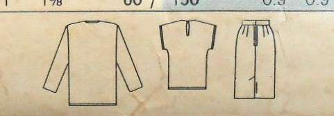 BUTTERICK 6062 JACKET-TOP-SKIRT SIZE 6-8-10-12-14 - CUT TO 12-14 - NO WAISTBAND PATTERN 14 SUPPLIED