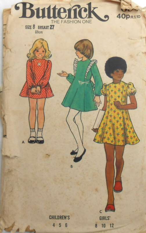 BUTTERICK 6988 GIRLS DRESS SIZE 8 YEARS BREAST 27 COMPLETE