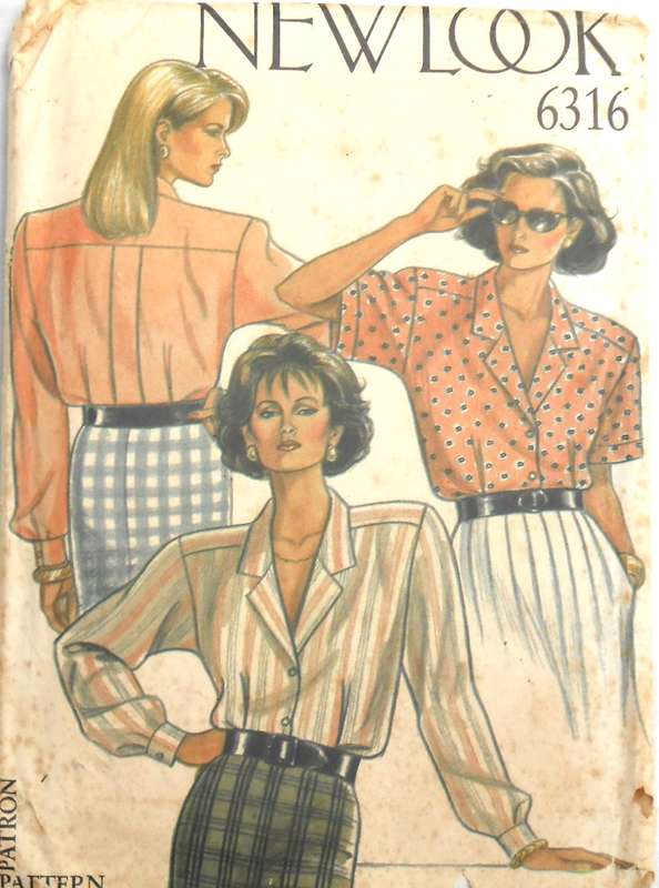 NEW LOOK PATTERNS 6316 SET OF BLOUSES SIZE 8-18 COMPLETE-PART CUT TO 18