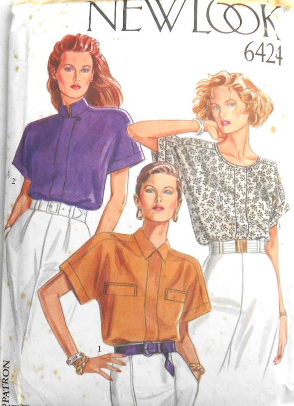 NEW LOOK PATTERNS 6424 SET OF TOPS SIZE 8-18 COMPLETE-CUT TO 12