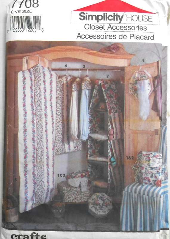 SIMPLICITY HOUSE 7708 CLOSET ACCESSORIES - ONE SIZE- COMPLETE-UNCUT-F/FOLDED