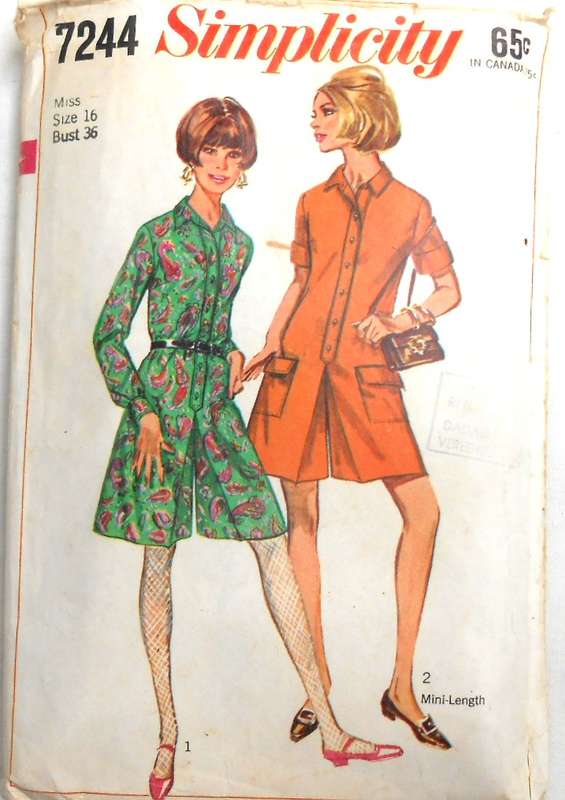 VINTAGE SIMPLICITY 7244 STEP IN PANTSUIT IN 2 LENGTHS SIZE 16 BUST 36 COMPLETE