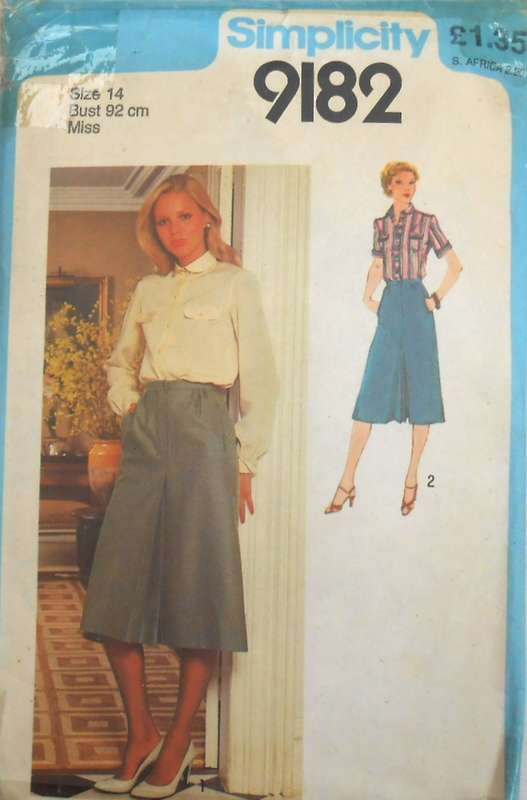 SIMPLICITY 9182 BLOUSE & SKIRT SIZE 14 BUST 92 CM COMPLETE