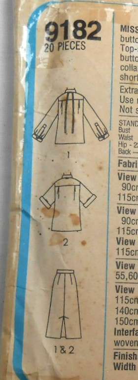SIMPLICITY 9182 BLOUSE & SKIRT SIZE 14 BUST 92 CM COMPLETE