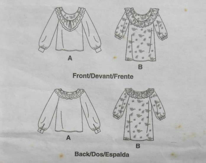 McCALLS M5930 LOOSE FITTING PULLOVER TOPS SIZE L-XL (16-22) CUT TO 20-22 -NO CUFF 9 PATTERN SUPPLIED