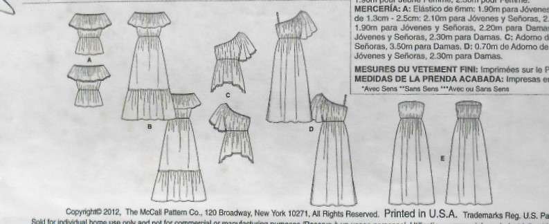 McCALLS M6558 PULLOVER TOPS & DRESSES SIZE 8-10-12-14-16 COMPLETE UNCUT-F/FOLDED