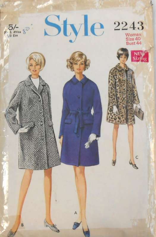 VINTAGE STYLE 2243 WOMENS COAT SIZE 40 BUST 44 COMPLETE