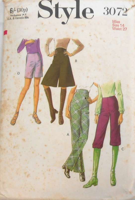 VINTAGE STYLE 3072 SET OF PANTS SIZE 14 WAIST 27 COMPLETE