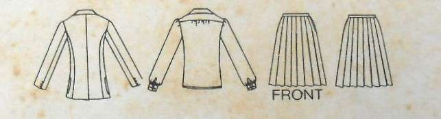 VINTAGE BUTTERICK 3803 JACKET-BLOUSE-SKIRT SIZE 16 BUST 38 COMPLETE-UNCUT-F/FOLDED