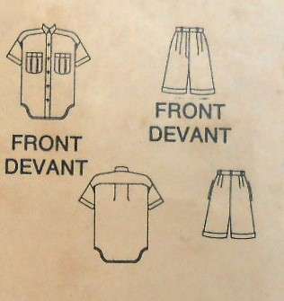 BUTTERICK 6177/711 SHIRT & SHORTS SIZE 6-8-10 COMPLETE PART CUT TO 10