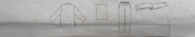 McCALLS 3570 TOP-SASH-PANTS & CAPRI PANTS SIZE 16-18-20-22-CUT TO 22 NO JACKET SUPPLIED
