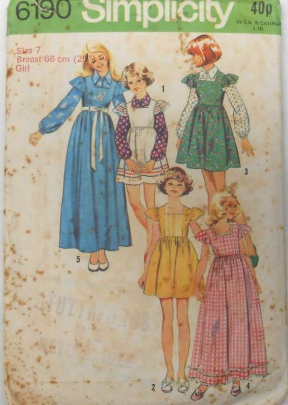 SIMPLICITY  6190 GIRLS BLOUSE SIZE7 YEARS BREAST 66 CM COMPLETE-NO DRESS PATTERN