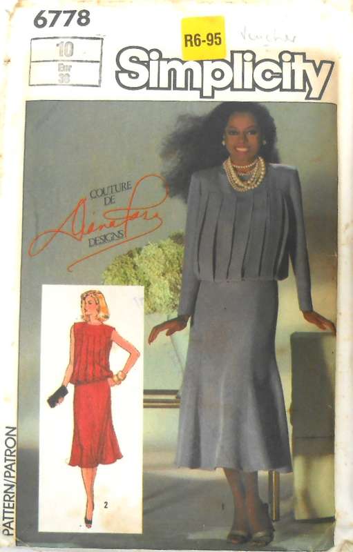 SIMPLICITY 6778 BLOUSON DRESS IN 2 LENGTHS SIZE 10-COMPLETE