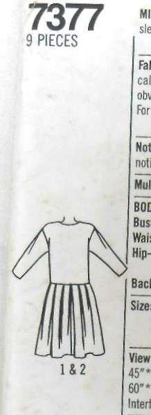 SIMPLICITY 7377 DRESS WITH BODICE VARIATIONS SIZE PT-XL (6-24)-COMPLETE-UNCUT-F/FOLDED