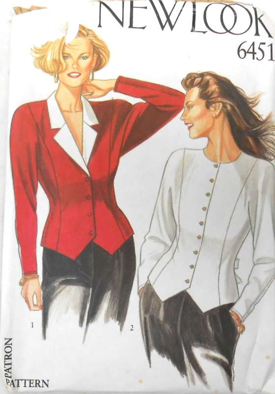 NEW LOOK PATTERNS 6451 TIEBACK TOPS SIZES 8-18 COMPLETE-CUT TO 18