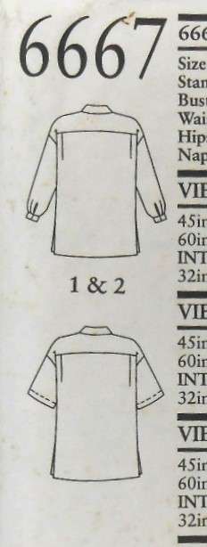 NEW LOOK PATTERNS 6667 OVERSIZE SHIRT SIZE 8-18 COMPLETE-CUT TO 10