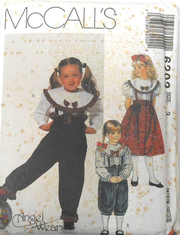 McCALLS  6202 KIDS BLOUSE-PANTS-SKIRT SIZE 3 YEARS -COMPLETE-MOSTLY UNCUT