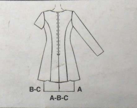 McCall's 8177 MOCK DRESS SIZE 12-14-16 COMPLETE-CUT TO 12