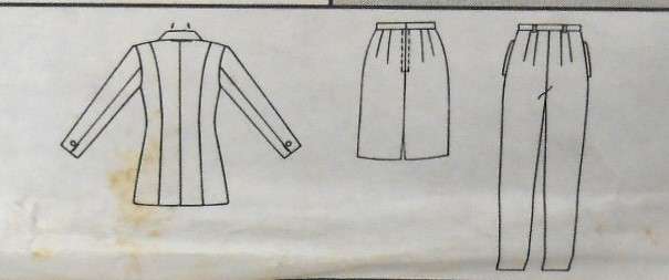 McCall's 9187 UNLINED JACKET-PANTS-SKIRT SIZE 12-14-16 COMPLETE CUT TO SIZE 16