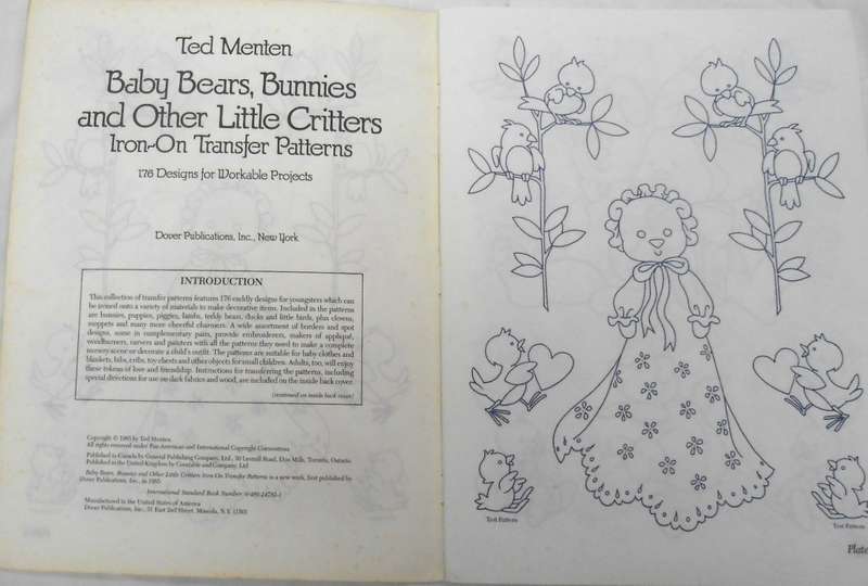 BABY BEARS, BUNNIES & OTHER LITTLE CRITTERS -176 DESIGNS-IRON ON TRANSFER PATTERNS BY TED MENTEN