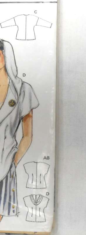 BURDA 4842 LADIES TOPS SIZE 8-18 COMPLETE-CUT TO 14