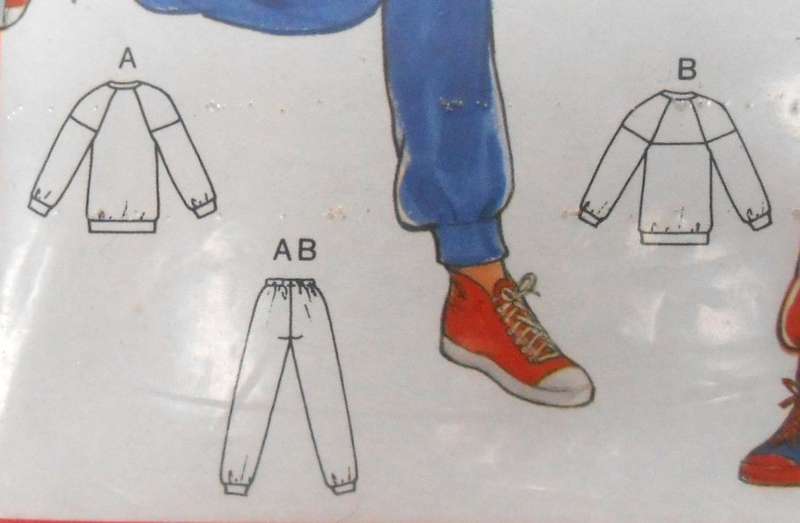 BURDA 7120 KIDS/TEEN TRACKSUIT SIZE 8/10-12/14-16/18-20/40 COMPLETE CUT TO 20/40