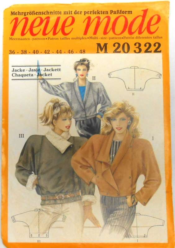 NEUE MODE M20 322 LADIES JACKET SIZE36-38-40-42-44-46-48 COMPLETE