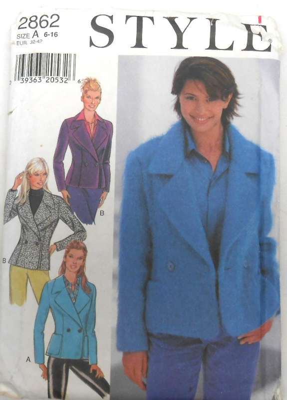 STYLE 2862 JACKET  WITH TIE BACK FEATURE SIZES-6-16 COMPLETE-CUT TO 12