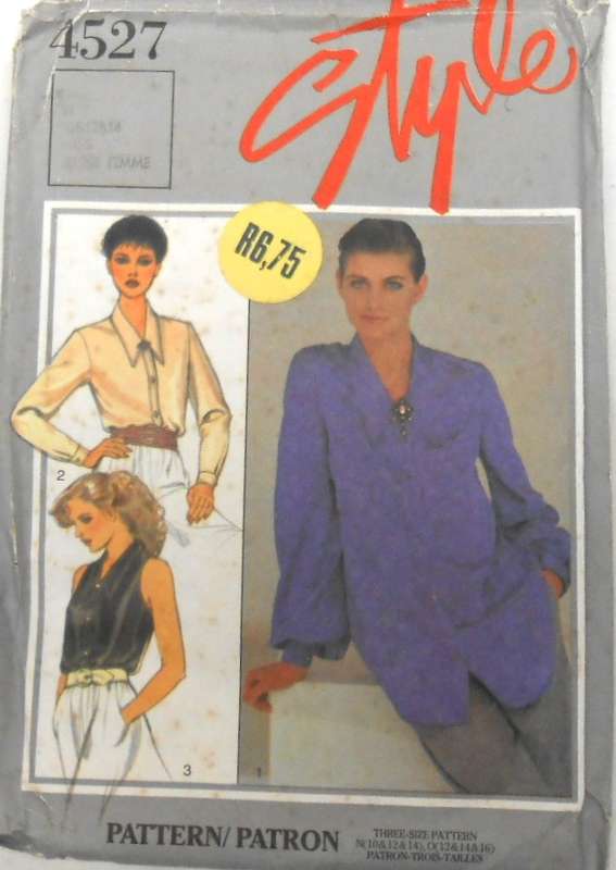 STYLE 4527 SET OF BLOUSES SIZES-10-12-14 - COMPLETE