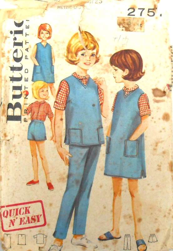 VINTAGE BUTTERICK 2757 GIRLS QUICK N EASY SPORTSWEAR SIZE 7 YEARS BREAST 25 COMPLETE-ZIPLOC