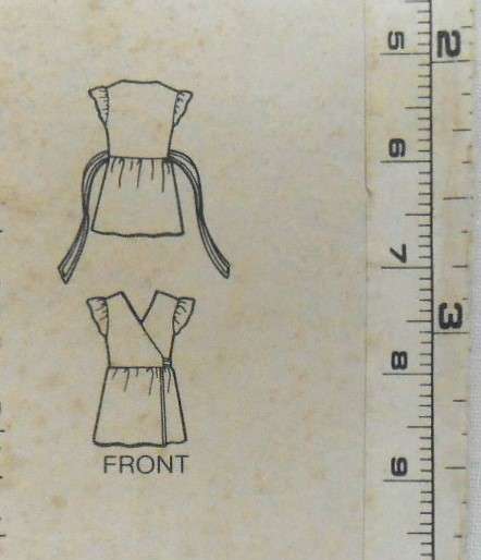 BUTTERICK 5305 GIRLS TIE ON WRAPAROUND PINAFORE SIZES 4 YEARS BREAST 58 CM COMPLETE