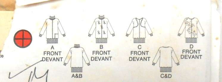 BUTTERICK 5779 VERY LOOSE PULLOVER TOP SIZE P-S-M (6-14) COMPLETE CUT TO M