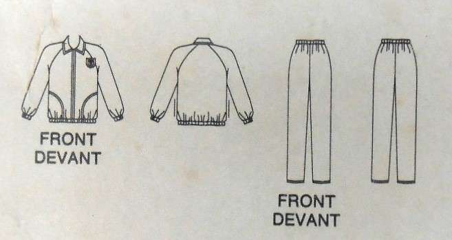 BUTTERICK 5821 TRACKSUIT JACKET & PANTS SIZE P-S-M-L-XL (6-22) COMPLETE-UNCUT-F/FOLDED
