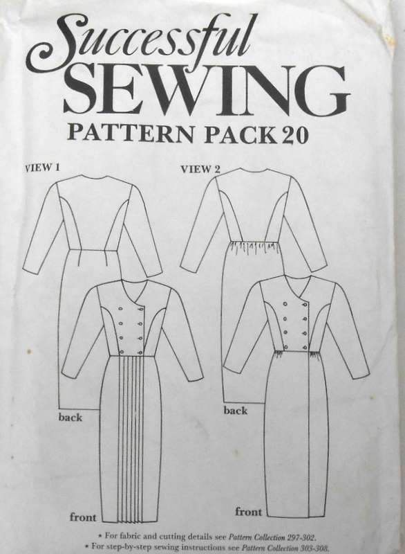 SUCCESSFUL SEWING  PATTERN PACK 20  - DOUBLE BREASTED DRESSES - 8 - 18 COMPLETE, UNCUT, F/FOLDED