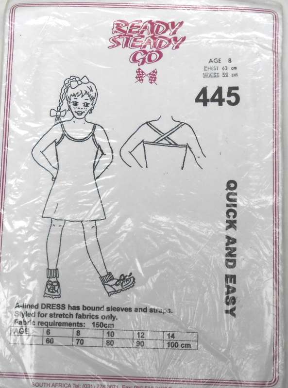 READY STEADY GO 445 GIRLS A-LINED DRESS SIZE 8 YEARS BUST63 CM COMPLETE-UNCUT-F/F