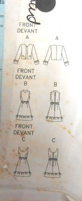 BUTTERICK 3842 STUNNING JACKET & DRESS SIZE 6-8-10-12 COMPLETE-MOSTLY UNCUT TO SIZE 12