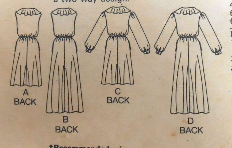 BUTTERICK 4278 LOOSE FITTING DRESS WITH NECKLINE FLOUNCE SIZE 12 COMPLETE