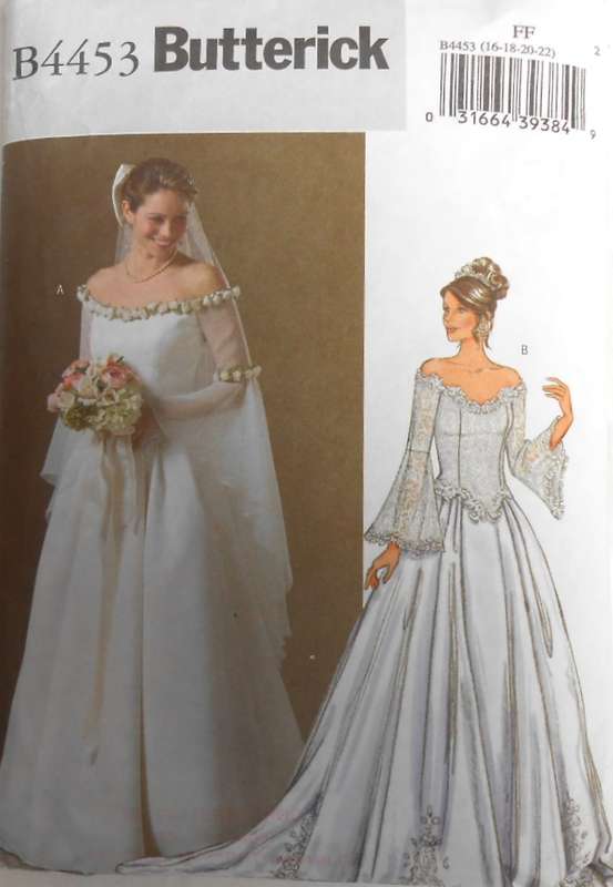 BUTTERICK B4453 STUNNING LINED DRESS -CLOSE FITTING BODICE SIZE 16-18-20-22 COMPLETE-CUT TO 16