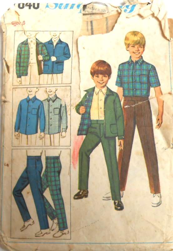 SIMPLICITY 7840 BOYS JACKET-SHIRT-PANTS SIZE 6 YEARS SEE LISTING-ZIPLOC