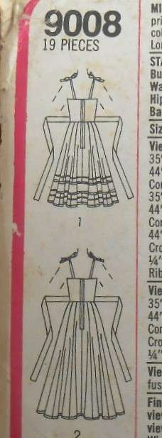 SIMPLICITY 9008 DESIGNER LACE TREMMED SUMMER DRESS SIZE 12 COMPLETE-MOSTLY UNCUT