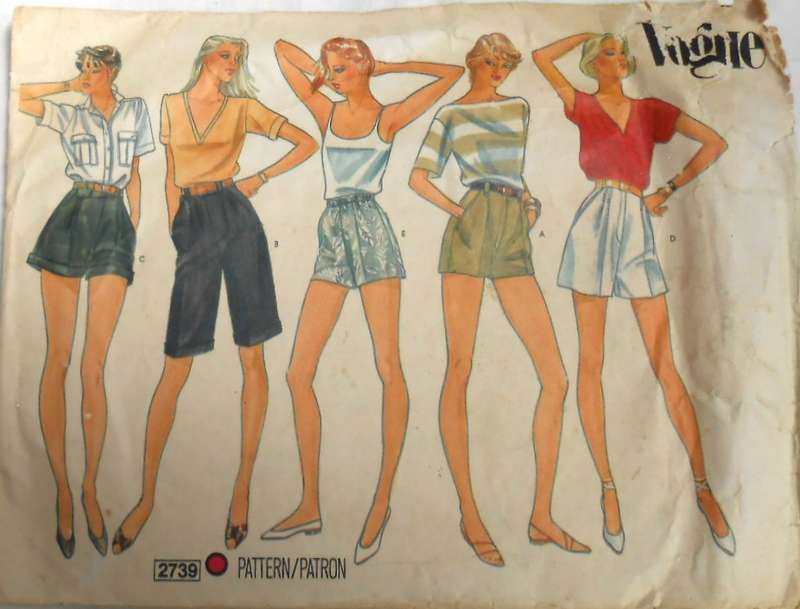 VOGUE 2739 SET OF SHORTS SIZE 12 COMPLETE