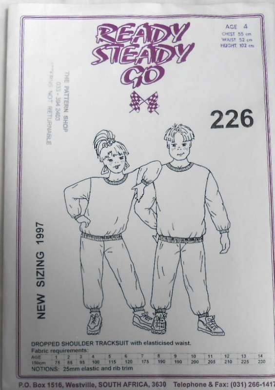 READY STEADY GO 226 DROPPED SHOULDER TRACKSUIT AGE 4