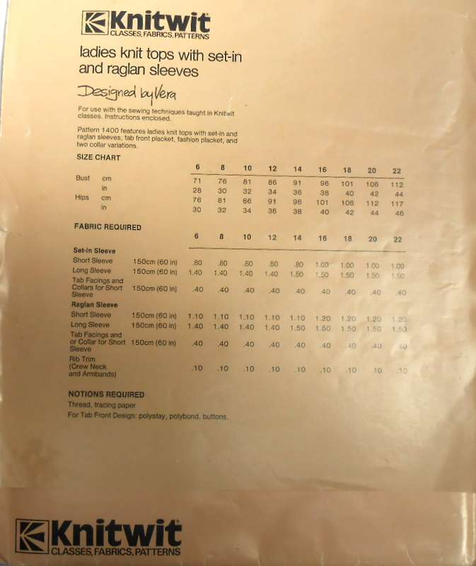 KNITWIT 1400 LADIES KNIT TOPS WITH SET IN & RAGLAN SLEEVES SIZES 6-22