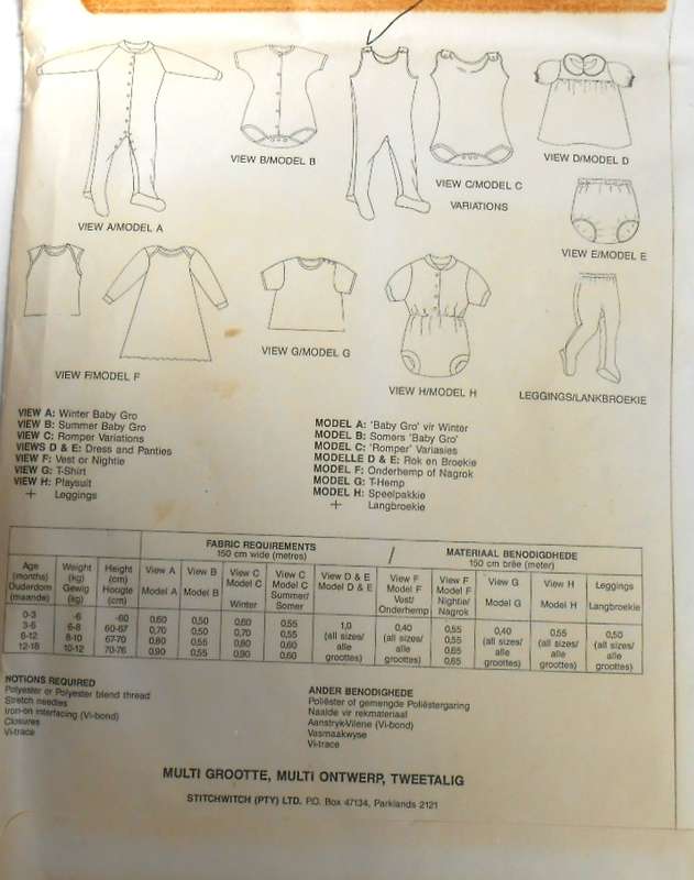 DESIGNER STITCHWITCH SWO5 DESIGNER WARDROBE FOR BABY SIZES 0 -18 MONTHS COMPLETE-UNCUT