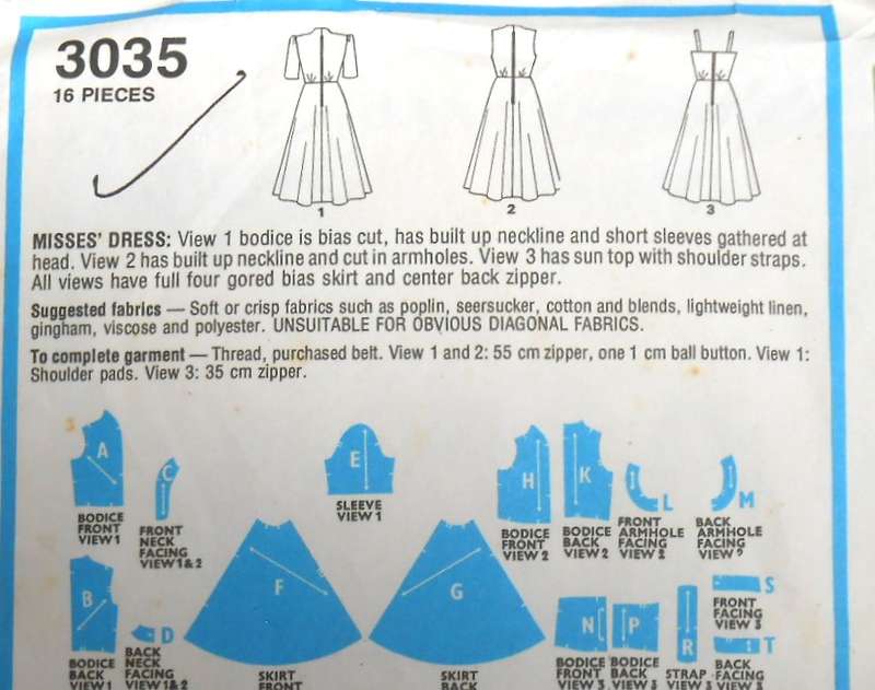 STYLE 2886 DRESS WITH STAND COLLAR SIZE 10-12 COMPLETE-UNCUT-F/FOLDED